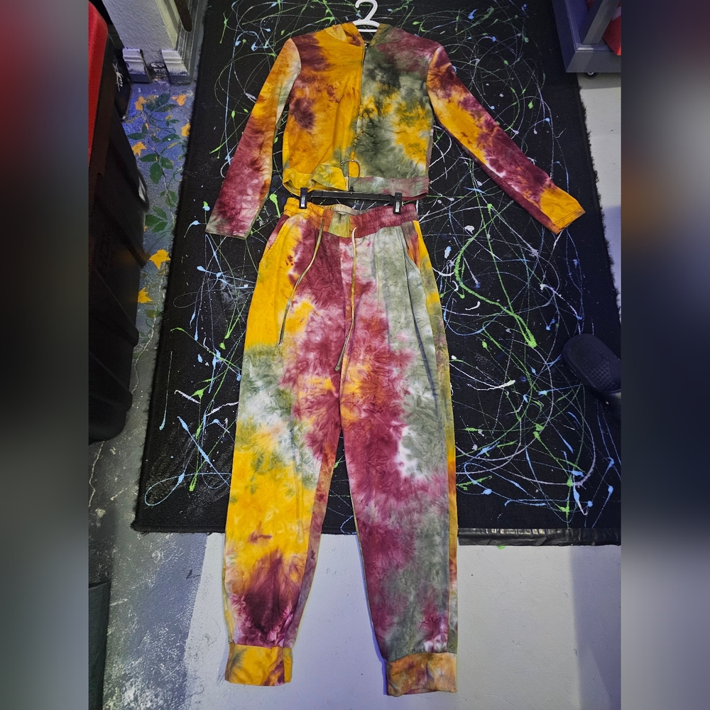 Multicolor Tie-Dye Women's Jumpsuit